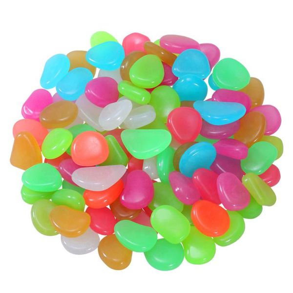 garden decorations 400pcs luminous stones fish tank rocks decor pebbles