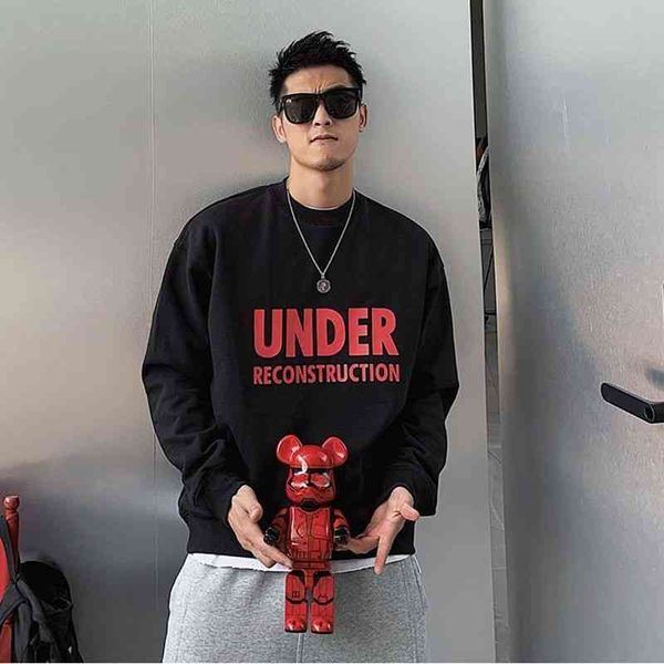 men's sweater winter plush thickened bottomed shirt loose trend handsome warm youth men's autumn top, Black
men's sweater winter plush thickened bottomed shirt loose trend handsome warm youth men's autumn top, Black