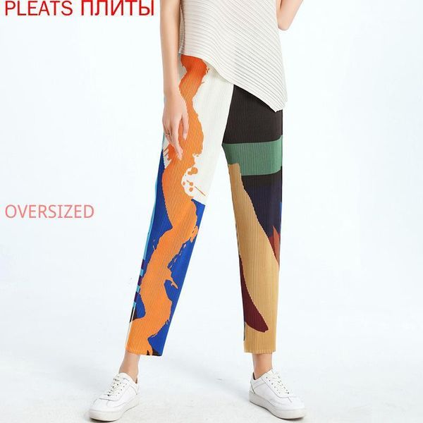 women's pants & capris miyake folds summer loose casual wide-leg high waist drape nine-point straight thin section pleats oggers, Black;white
women's pants & capris miyake folds summer loose casual wide-leg high waist drape nine-point straight thin section pleats oggers, Black;white