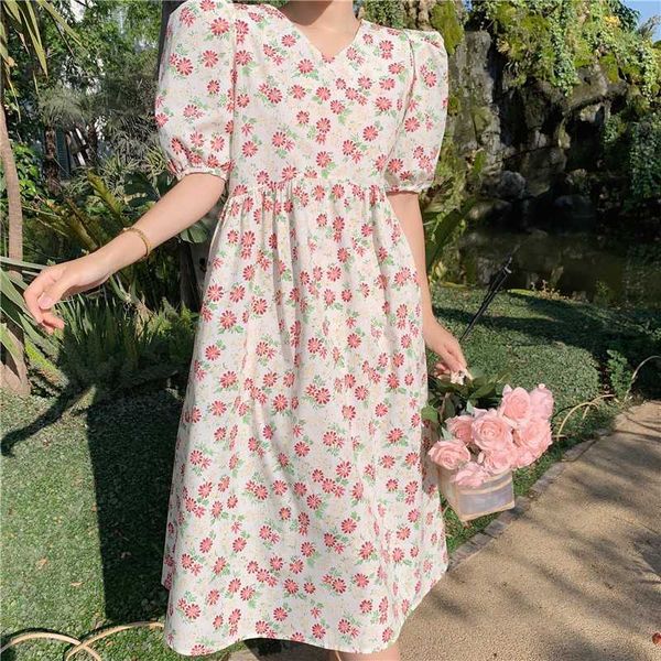 women dress summer korean chic ladies round neck puff sleeve flower casual loose boho vestidos 210526, Black;gray
women dress summer korean chic ladies round neck puff sleeve flower casual loose boho vestidos 210526, Black;gray
