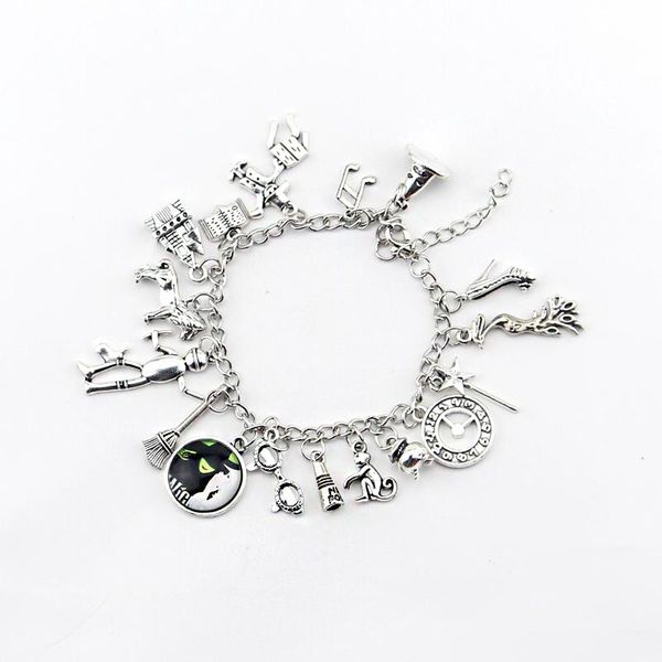 link, chain fashion wicked charm bracelet the musical bangle jewelry defy gravity elphaba glinda crystal beads bracelets, Black
link, chain fashion wicked charm bracelet the musical bangle jewelry defy gravity elphaba glinda crystal beads bracelets, Black