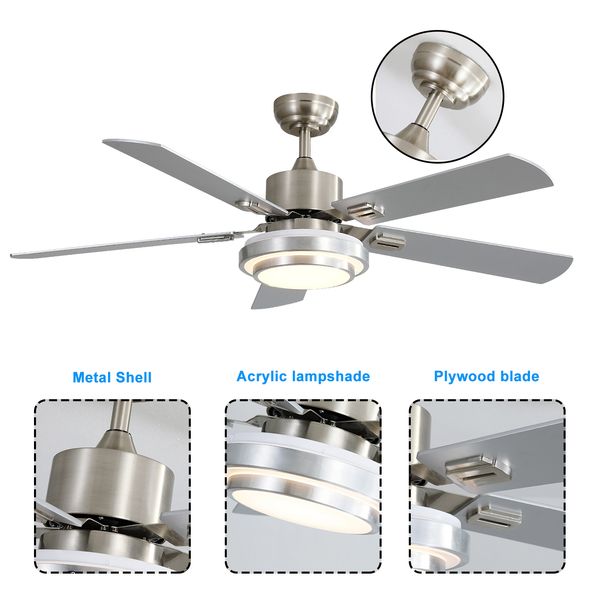 us stock 52 inch ceiling fan with light and remote - reversible, dimmable, speed adjustable modern style kbs-5207
us stock 52 inch ceiling fan with light and remote - reversible, dimmable, speed adjustable modern style kbs-5207