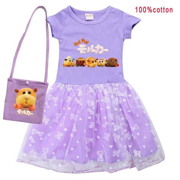 pui molcar clothes girl cotton t shirt +bag set kids gauze patchwork mesh dresses with bow lace children party cute girl's, Red;yellow 
pui molcar clothes girl cotton t shirt +bag set kids gauze patchwork mesh dresses with bow lace children party cute girl's, Red;yellow