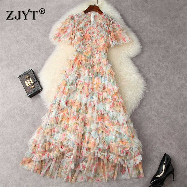 women's summer luxury cascading ruffle mesh runway long maxi dress party wedding vestidos de fiesta floral print vacation robe 210601, Black;gray
women's summer luxury cascading ruffle mesh runway long maxi dress party wedding vestidos de fiesta floral print vacation robe 210601, Black;gray