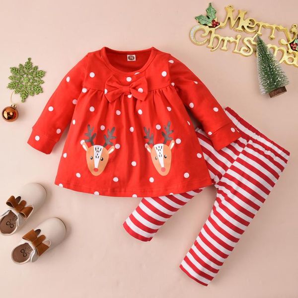 clothing sets baby pajamas cute infant girls long sleeve christmas deer print stripe pants outfits set soft wear, White
clothing sets baby pajamas cute infant girls long sleeve christmas deer print stripe pants outfits set soft wear, White