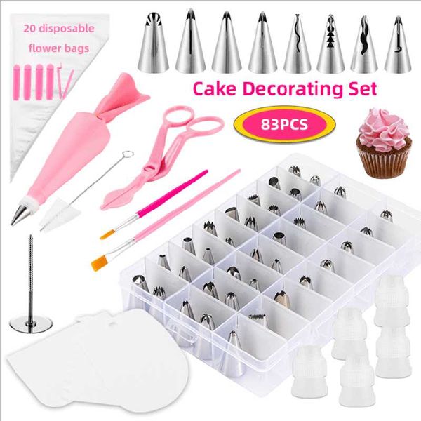 baking & pastry tools 83 pieces cake decorating kit turntable nozzles cream confectionery bags icing piping tips
baking & pastry tools 83 pieces cake decorating kit turntable nozzles cream confectionery bags icing piping tips