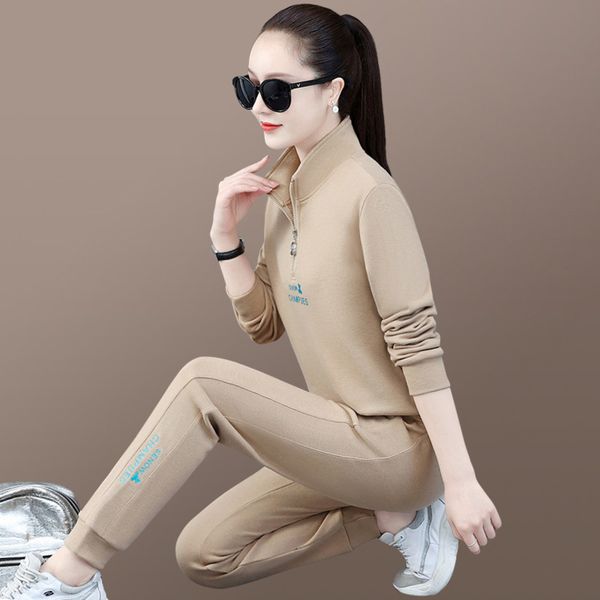 leisure suit women's spring and autumn cloth 2021 new fashion korean loose large student running sportswear two-piece set, Gray
leisure suit women's spring and autumn cloth 2021 new fashion korean loose large student running sportswear two-piece set, Gray