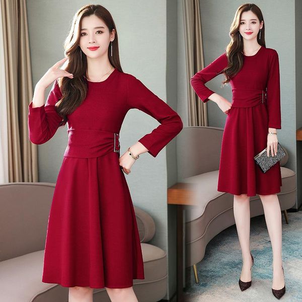 casual dresses plus size dress 2021 women's autumn self-cultivation a-line stitching temperament bottoming long-sleeved vestidos mujer, Black;gray
casual dresses plus size dress 2021 women's autumn self-cultivation a-line stitching temperament bottoming long-sleeved vestidos mujer, Black;gray