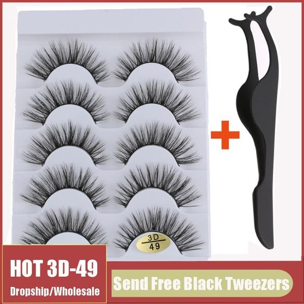 false eyelashes 5pairs set natural long soft black lashes with tweezers fluffy multilayers faux mink hair eyelash extension 3d49
false eyelashes 5pairs set natural long soft black lashes with tweezers fluffy multilayers faux mink hair eyelash extension 3d49