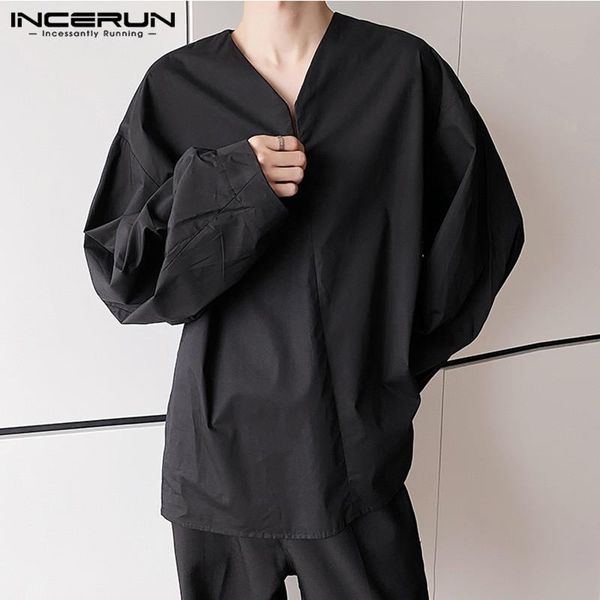 fashion solid color mens shirts incerun autumn long sleeve v neck camisa man casual zipper chemise loose korean style blusas 5xl men's, White;black
fashion solid color mens shirts incerun autumn long sleeve v neck camisa man casual zipper chemise loose korean style blusas 5xl men's, White;black