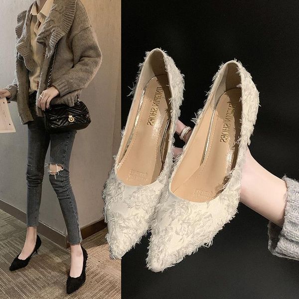 dress shoes women's high heels fashion fringed pointed single 6cm stilettos party pumps ladies zapatos de mujer, Black
dress shoes women's high heels fashion fringed pointed single 6cm stilettos party pumps ladies zapatos de mujer, Black