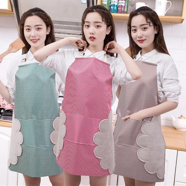 aprons 1pcs hand-wiping kitchen apron household waterproof stripe cooking bib oil proof adjustable for men women
aprons 1pcs hand-wiping kitchen apron household waterproof stripe cooking bib oil proof adjustable for men women