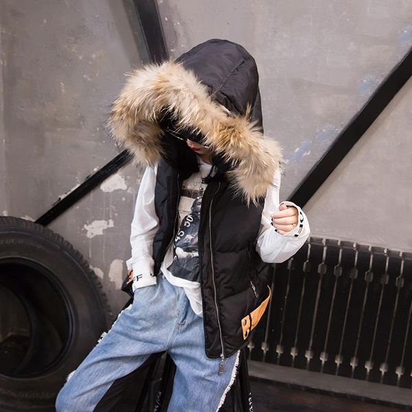 women's vests fashion brand winter fur vest coats female casual style cotton jackets 2021 hooded waistcoat gx1381, Black;white
women's vests fashion brand winter fur vest coats female casual style cotton jackets 2021 hooded waistcoat gx1381, Black;white