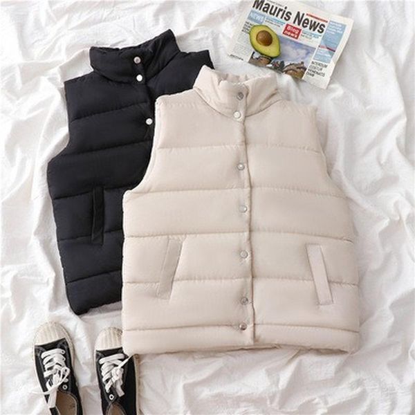 women's vests est autumn winter women fashion waistcoat sleeveless buttons down cotton vest warm coat plus size female x523, Black;white
women's vests est autumn winter women fashion waistcoat sleeveless buttons down cotton vest warm coat plus size female x523, Black;white