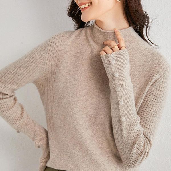 women's sweaters bareskiy ladies sweater high-neck cashmere knitted pullover long-sleeved cardigan pure color slim stretch base, White;black
women's sweaters bareskiy ladies sweater high-neck cashmere knitted pullover long-sleeved cardigan pure color slim stretch base, White;black