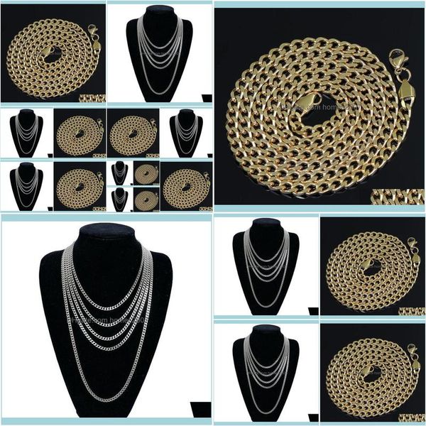 necklaces & pendants jewelry5mm 18inch 20inch 22inch 24inch 30inch stainless steel cuba chain hiphop/rock necklace men women chains drop del, Silver
necklaces & pendants jewelry5mm 18inch 20inch 22inch 24inch 30inch stainless steel cuba chain hiphop/rock necklace men women chains drop del, Silver