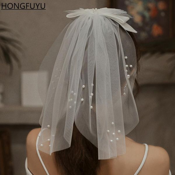 bridal veils hongfuyu short one layer white wedding accessories with pearls velos de novia ms0003, Black
bridal veils hongfuyu short one layer white wedding accessories with pearls velos de novia ms0003, Black