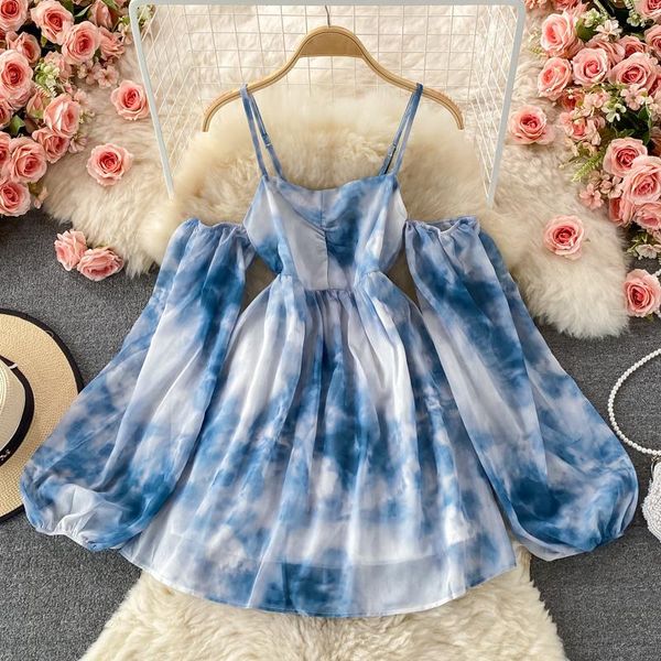 casual dresses women dye tie dress spaghetti strap off shoulder party woman long sleeve clothing, Black;gray
casual dresses women dye tie dress spaghetti strap off shoulder party woman long sleeve clothing, Black;gray