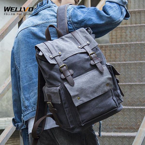 backpack waterproof canvas vintage men big travel rucksack lapbag patchwork mochila college students school bookbag xa613zc
backpack waterproof canvas vintage men big travel rucksack lapbag patchwork mochila college students school bookbag xa613zc