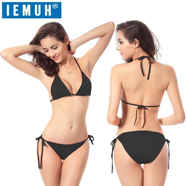 bikini set 2021 women solid push-up unpadded bra swimsuit swimwear triangle bather suit swimming biquini women's, White;black
bikini set 2021 women solid push-up unpadded bra swimsuit swimwear triangle bather suit swimming biquini women's, White;black