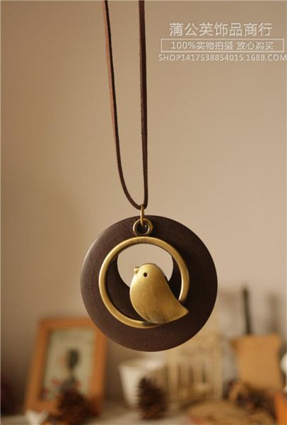 pendant necklaces retro cotton linen accessories ethnic korean wooden bird pendant long necklace sweater chain, Silver
pendant necklaces retro cotton linen accessories ethnic korean wooden bird pendant long necklace sweater chain, Silver