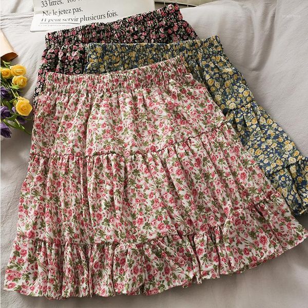 summer sweet printed ruffled stitching bust skirts women with elastic waist mini pleated skirt, Black
summer sweet printed ruffled stitching bust skirts women with elastic waist mini pleated skirt, Black