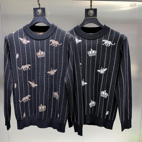 men's sweaters z1106 fashion 2021 runway luxury european design party style clothing, White;black
men's sweaters z1106 fashion 2021 runway luxury european design party style clothing, White;black