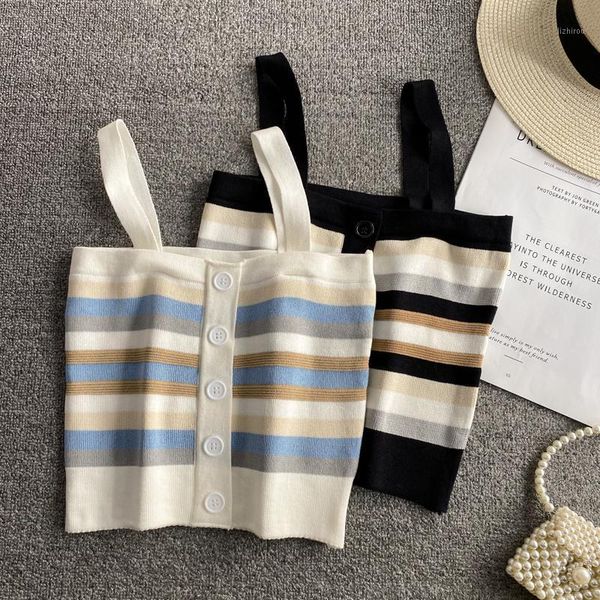 camisoles & tanks striped crop with buttons women's knitted camisole femme camis women 2021 summer spaghetti tank, Black;white
camisoles & tanks striped crop with buttons women's knitted camisole femme camis women 2021 summer spaghetti tank, Black;white