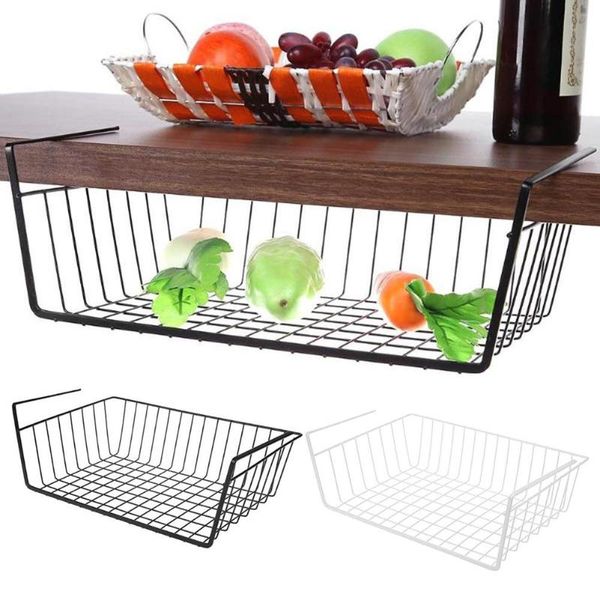 hooks & rails 1pc metal iron cabinet closet desk hanging mesh basket large capacity wire bookcase shelf rack kitchen organizer 
hooks & rails 1pc metal iron cabinet closet desk hanging mesh basket large capacity wire bookcase shelf rack kitchen organizer