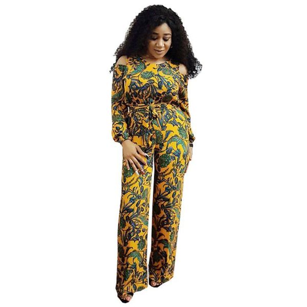 women's jumpsuits & rompers green yellow print plus size jumpsuit women off shoulder wide leg overall vintage full sleeve sashes casual, Black;white
women's jumpsuits & rompers green yellow print plus size jumpsuit women off shoulder wide leg overall vintage full sleeve sashes casual, Black;white
