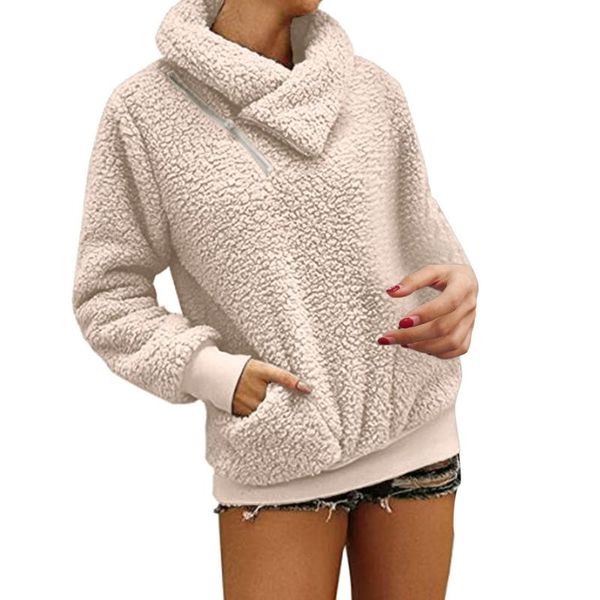 women's hoodies & sweatshirts 2021 sweatershirt plush fleece hooded solid color irregular zipper long sleeve casual winter warm sweatsh, Black
women's hoodies & sweatshirts 2021 sweatershirt plush fleece hooded solid color irregular zipper long sleeve casual winter warm sweatsh, Black