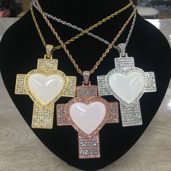 20pcs/lot custom heart cross jewelry sublimation necklace pendant with chain and inserts for valentine's day gifts, Black
20pcs/lot custom heart cross jewelry sublimation necklace pendant with chain and inserts for valentine's day gifts, Black