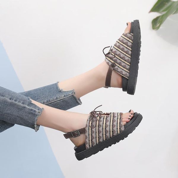 summer antique lace sandals simple wear-resistant thick bottomed, round rome big code women's shoes, Black
summer antique lace sandals simple wear-resistant thick bottomed, round rome big code women's shoes, Black
