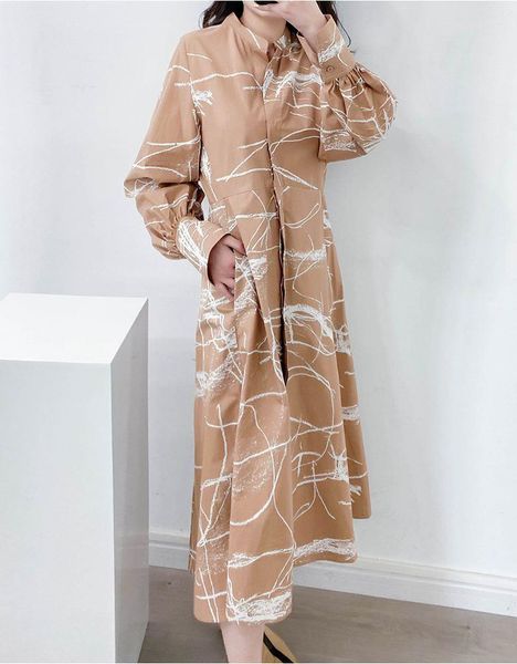 casual dresses women dress 2021 fall abstract stripe long sleeve small stand collar cotton shirt style fashion simple, Black;gray
casual dresses women dress 2021 fall abstract stripe long sleeve small stand collar cotton shirt style fashion simple, Black;gray