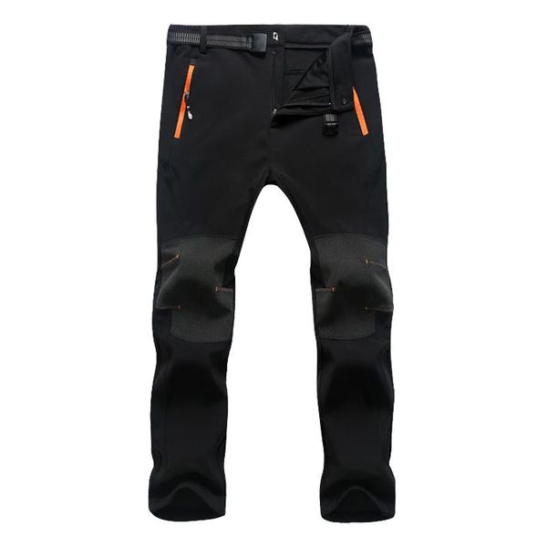 men's pants thick warm fleece soft shell women's outdoor waterproof windproof hiking trekking fishing camping climbing trousers, Black
men's pants thick warm fleece soft shell women's outdoor waterproof windproof hiking trekking fishing camping climbing trousers, Black