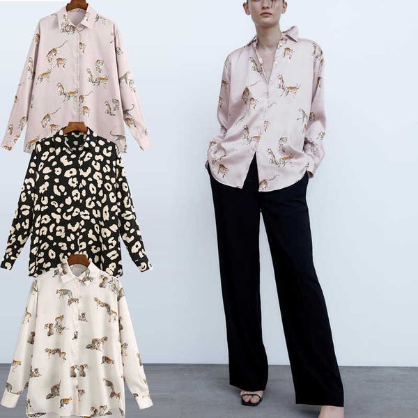 za vintage plus size animal print shirt women lapel collar long sleeve front button high street female loose shirts 210602, White
za vintage plus size animal print shirt women lapel collar long sleeve front button high street female loose shirts 210602, White
