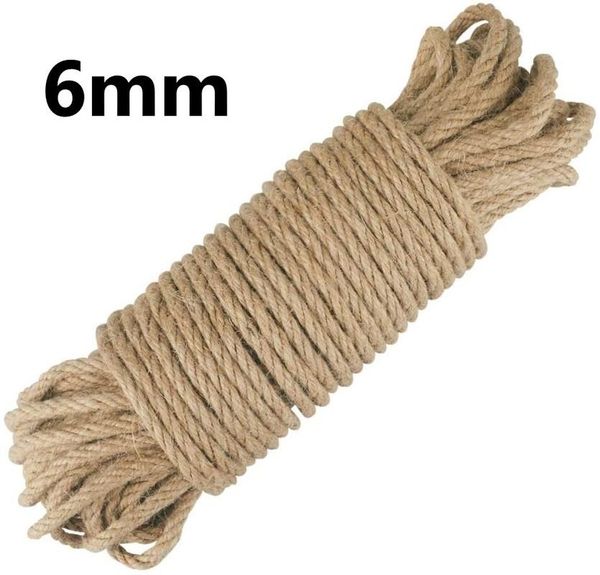 6mm natural jute twine 4 ply twisted cord macrame string diy craft handmade decoration pet scratching gardening bundling yarn, Black;white
6mm natural jute twine 4 ply twisted cord macrame string diy craft handmade decoration pet scratching gardening bundling yarn, Black;white
