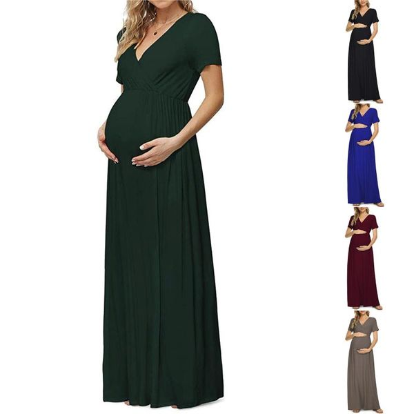 maternity dresses 2021 summer pregnancy women's v collar short sleeve dress lady's sundress clothes gown, White
maternity dresses 2021 summer pregnancy women's v collar short sleeve dress lady's sundress clothes gown, White