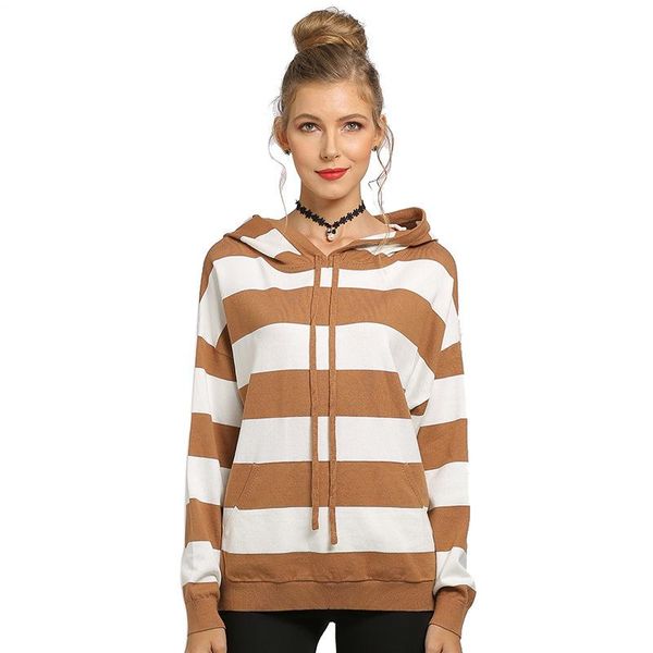 women's sweaters round collar striped pullover loose casual contrast sweater long sleeve fashion knit, White;black
women's sweaters round collar striped pullover loose casual contrast sweater long sleeve fashion knit, White;black