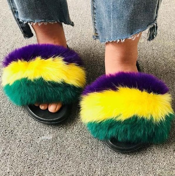 women fur slippers fashion fluffy furry slides warm real hair sandals ladies casual non slip flat bottom home flip flops, Black
women fur slippers fashion fluffy furry slides warm real hair sandals ladies casual non slip flat bottom home flip flops, Black
