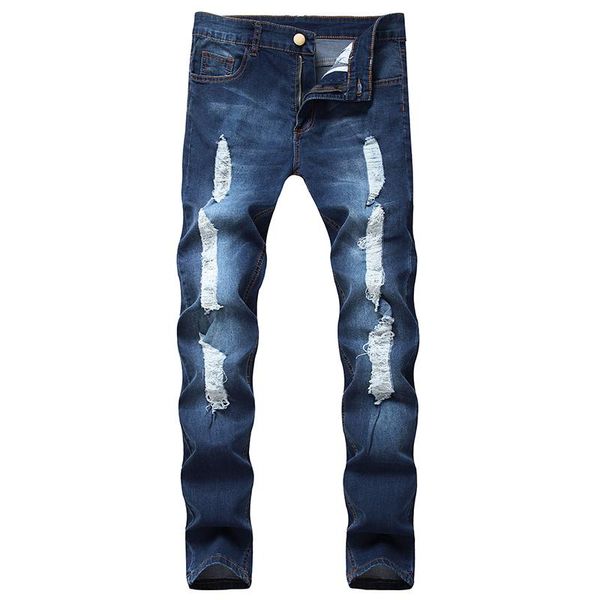 men's jeans distressed stretch ripped biker men hip hop slim fit holes punk denim cotton pants zipper, Blue
men's jeans distressed stretch ripped biker men hip hop slim fit holes punk denim cotton pants zipper, Blue