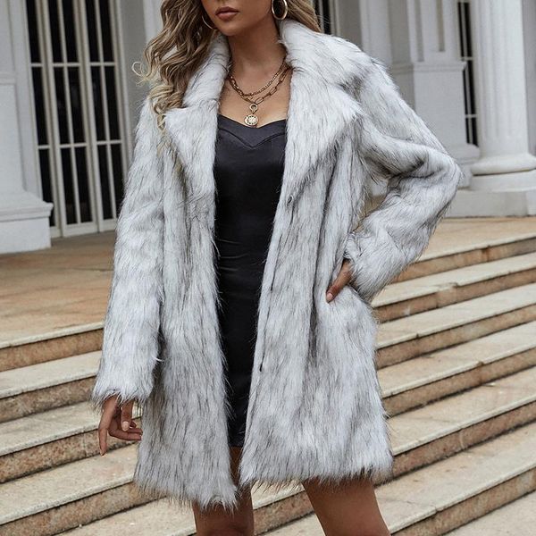 women's fur & faux jacket winter coat womens cardigan loose overcoat thick warm plus size female plush coats fausse fourrure, Black
women's fur & faux jacket winter coat womens cardigan loose overcoat thick warm plus size female plush coats fausse fourrure, Black