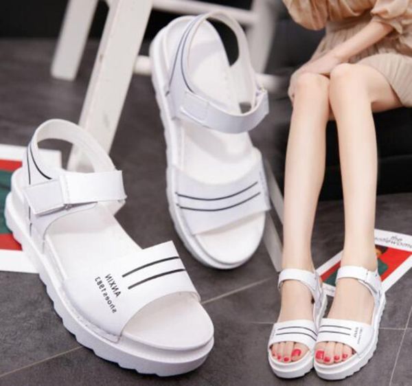 dress shoes summer korean women's fashion one-word buckle with flat open toe hook and loop explosion sandals, Black
dress shoes summer korean women's fashion one-word buckle with flat open toe hook and loop explosion sandals, Black