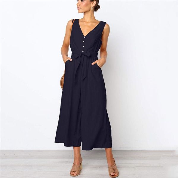 women's jumpsuits & rompers women chic straight summer lady vest deep v sleevless jumpsuit female belt lace up high street romper trous, Black;white
women's jumpsuits & rompers women chic straight summer lady vest deep v sleevless jumpsuit female belt lace up high street romper trous, Black;white