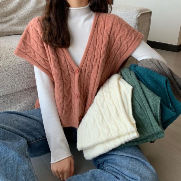 women's vests twist knitted vest fashion short for women autumn 5 colors sleeveless jacket casual vintage female, Black;white
women's vests twist knitted vest fashion short for women autumn 5 colors sleeveless jacket casual vintage female, Black;white