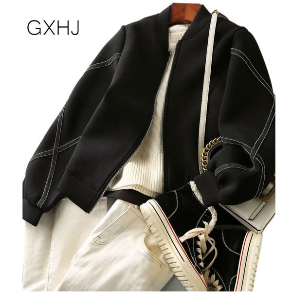 women's jackets women coat long sleeve jacket stand collar baseball jersey 2021 spring space cotton black fashion lhj18, Black;brown
women's jackets women coat long sleeve jacket stand collar baseball jersey 2021 spring space cotton black fashion lhj18, Black;brown