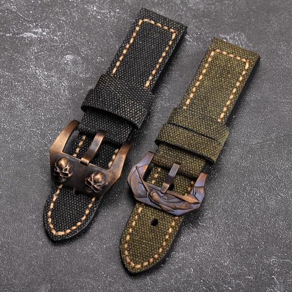 watch bands canvas for leather watchband 20 22 24 26mm suitable bronze accessories, buckle skull strap, men's retro, Black;brown
watch bands canvas for leather watchband 20 22 24 26mm suitable bronze accessories, buckle skull strap, men's retro, Black;brown