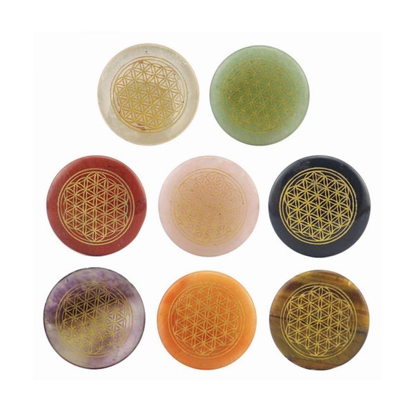 natural loose gemstones 30mm disc 7 color chakra ornament engraved europe america flowers of life reiki symbol crystal jewelry home study he, Black
natural loose gemstones 30mm disc 7 color chakra ornament engraved europe america flowers of life reiki symbol crystal jewelry home study he, Black