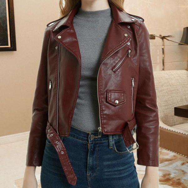 women jacket faux leather pu spring autumn fashion motorcycle black coats outerwear coat plus size women's jackets, Black;brown
women jacket faux leather pu spring autumn fashion motorcycle black coats outerwear coat plus size women's jackets, Black;brown