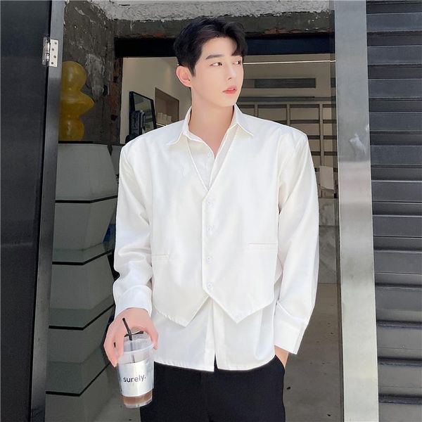 men's casual shirts 2021 autumn korean style personality switchable fake two design men loose solid colors -xxl, White;black
men's casual shirts 2021 autumn korean style personality switchable fake two design men loose solid colors -xxl, White;black